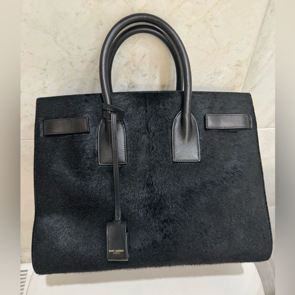 Saint Laurent Sac de Jour pony-style calfskin handbag RARE - Picture 2 of 12